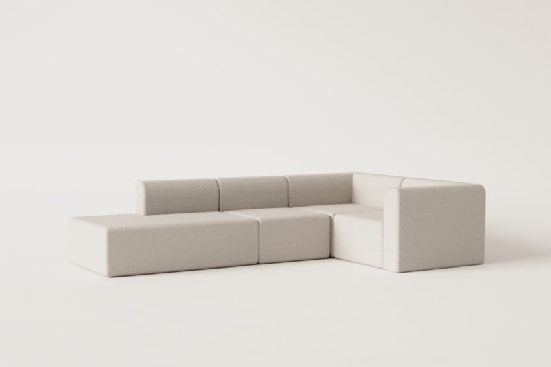 4-teiliges modulares Ecksofa Fogler mit linkem Diwan 