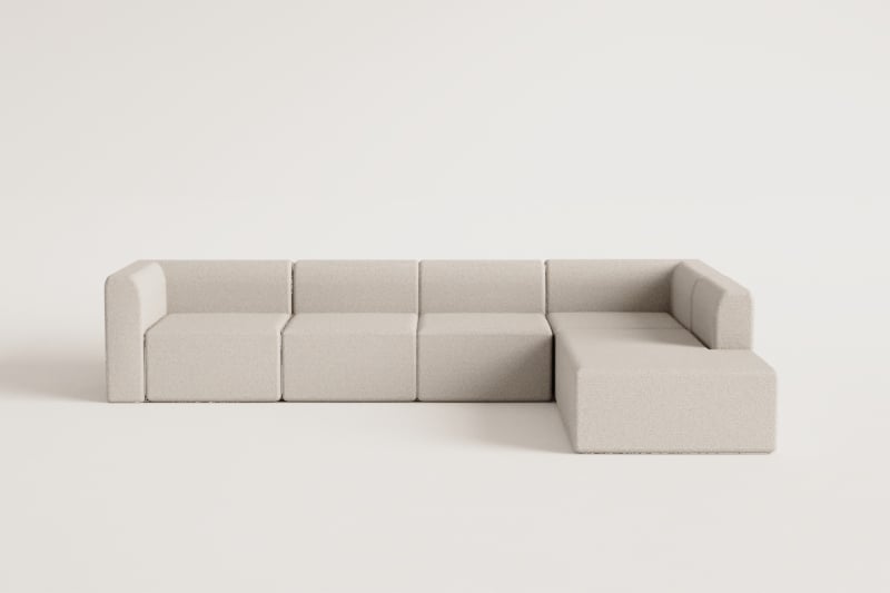 5-teiliges modulares Sofa Fogler mit Chaiselongue rechts