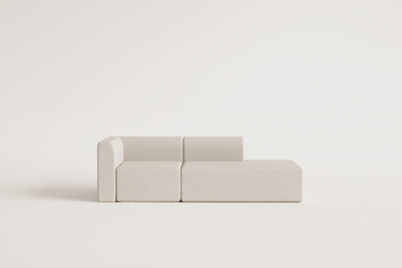 2-teiliges modulares Ecksofa Fogler mit Chaiselongue rechts