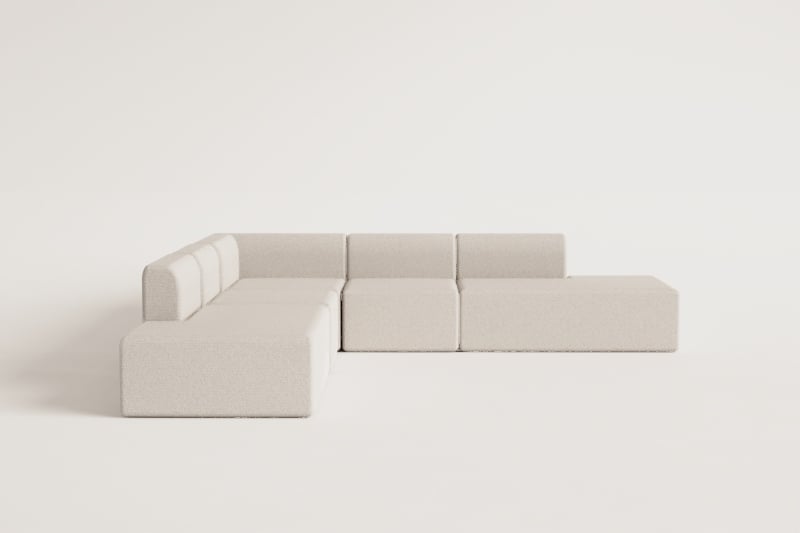 5-teiliges modulares Ecksofa Fogler mit Doppel-Chaiselounge