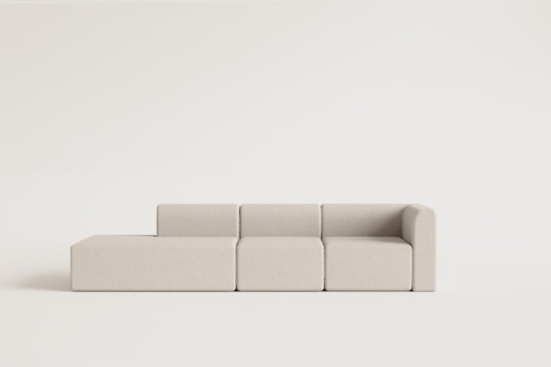 3-teiliges modulares Ecksofa Fogler mit Chaiselongue        