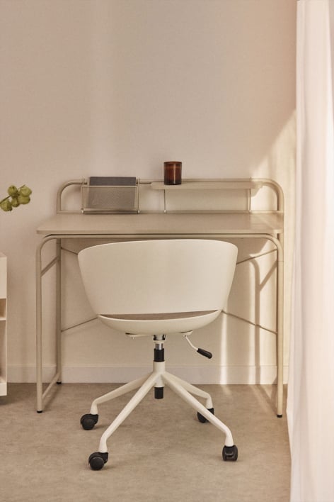 Schreibtisch 100x45 cm aus Stahl und Holz Sibila