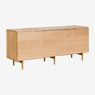 Treveris-sideboard Aus Eichenholz Braun Eiche - Sklum