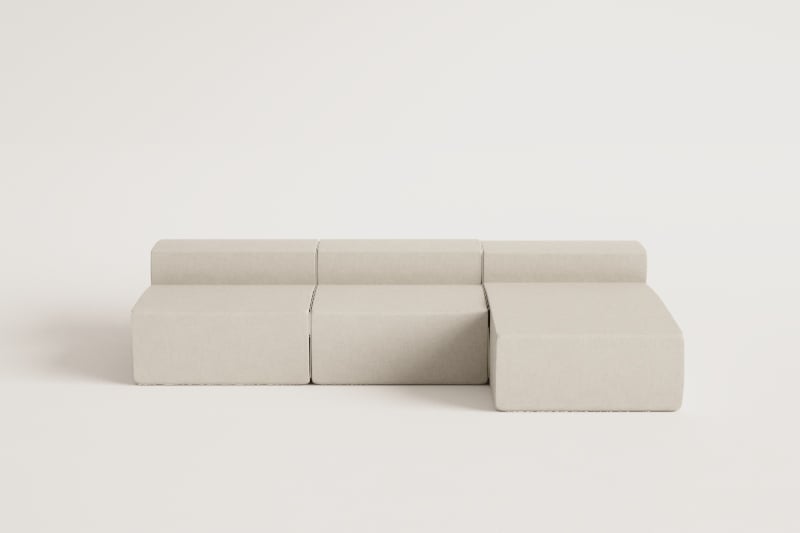 Dojans 3-teiliges modulares Garten-Chaiselongue-Sofa