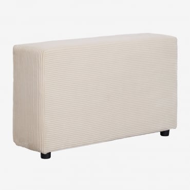 Linker Hoher Armlehne ↑65 Cm Für Modulare Bruna-sofa Kord Beige Leinen - Sklum