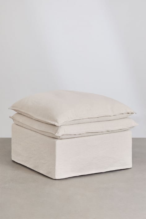 Grace Sitzpuff aus Leinen und Baumwolle