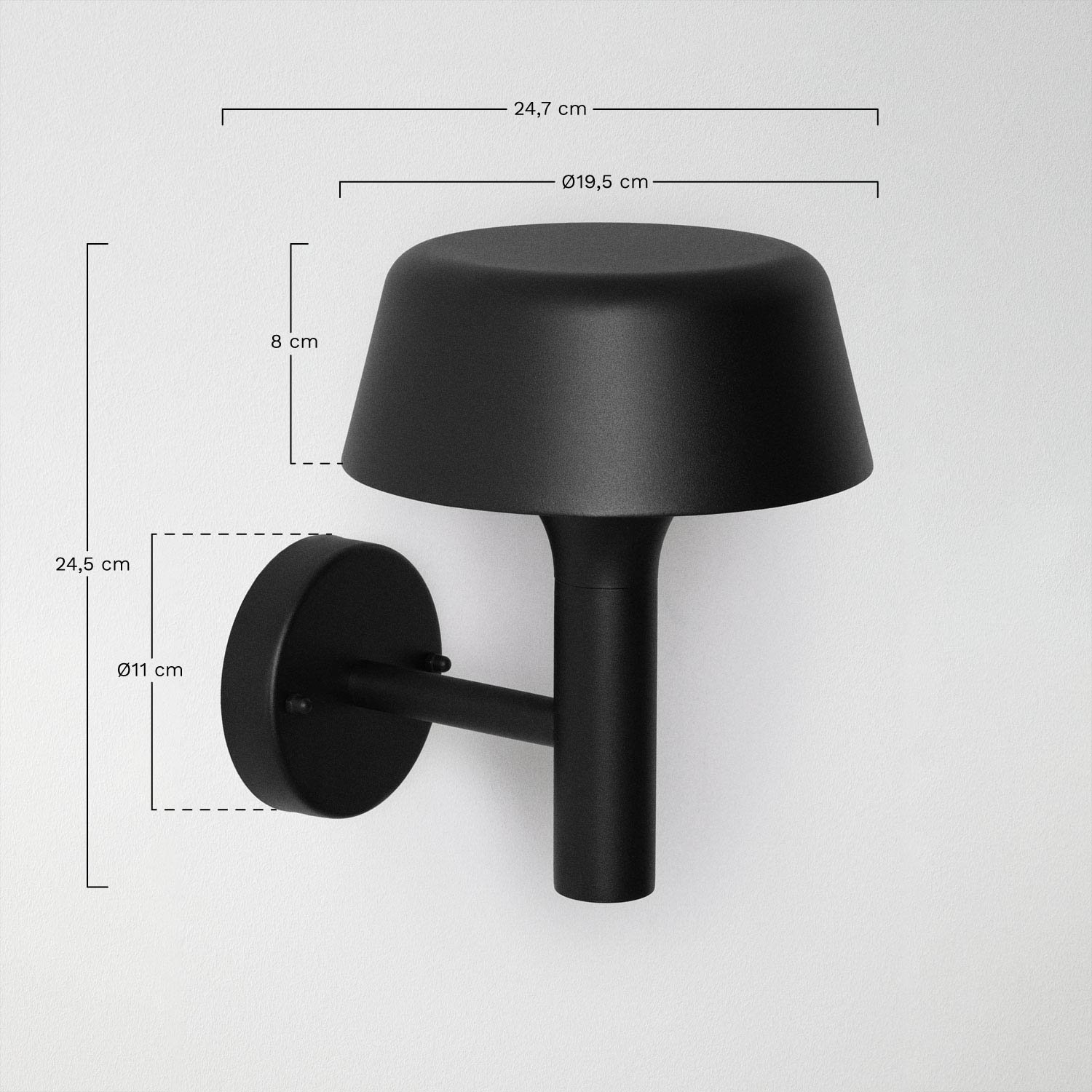 Außenwandleuchte Sivano aus Aluminium , MAßE