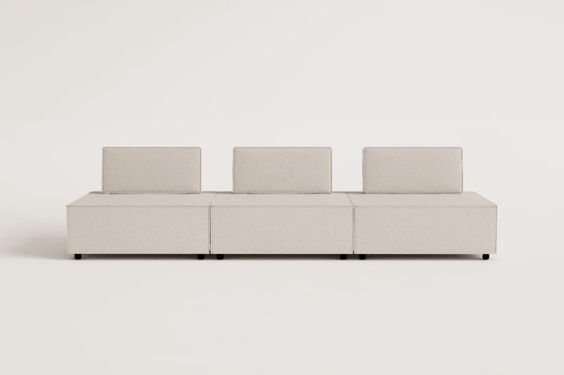 3-teiliges modulares Sofa aus Vermont-Stoff