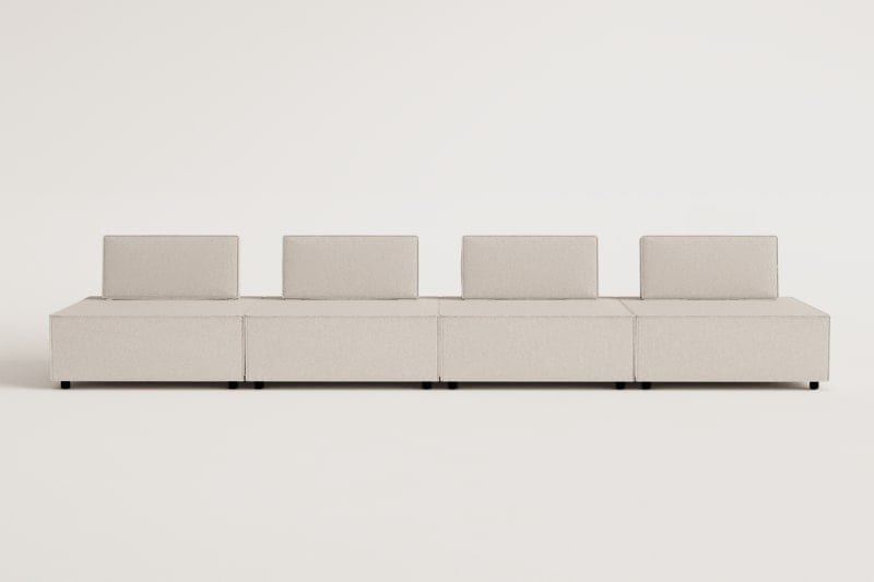 4-teiliges modulares Sofa aus Vermont-Stoff