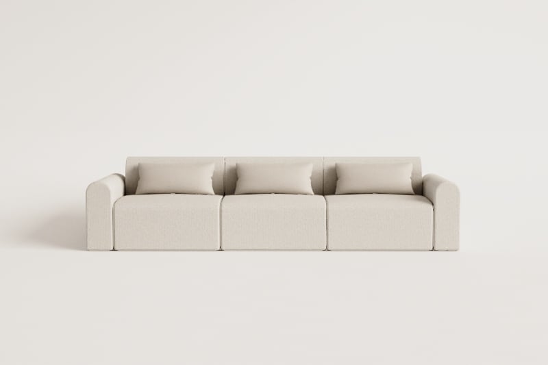 3-teiliges modulares Sofa aus Borjan-Lammfell 