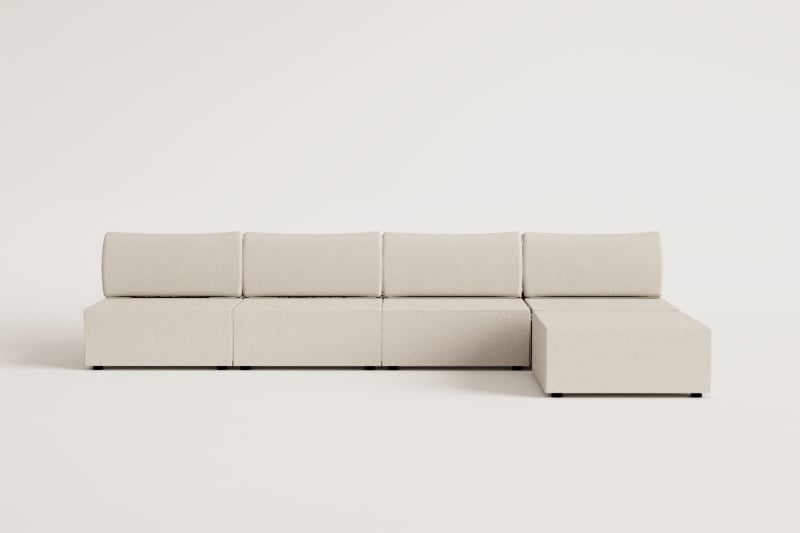 4-teiliges modulares Sofa mit Fussstütze aus Kord Kata