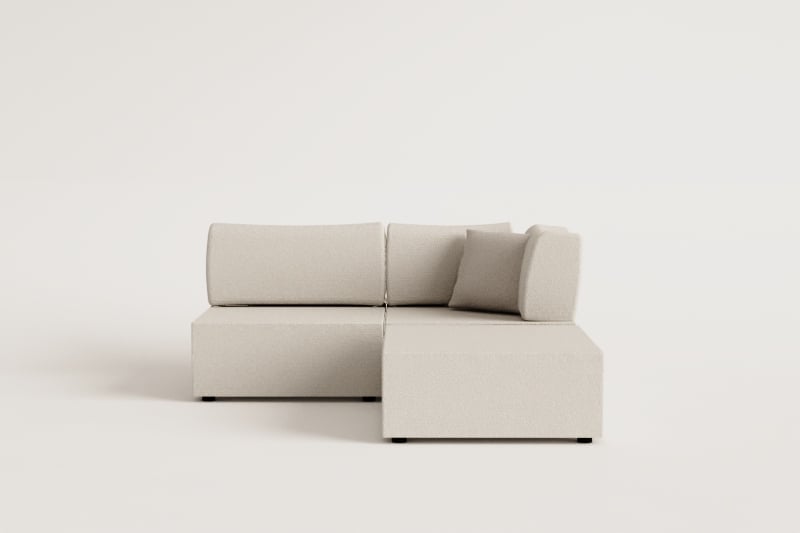 2-teiliges modulares Ecksofa mit Kata-Puff