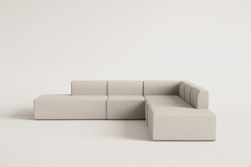 5-teiliges modulares Ecksofa Fogler mit Doppel-Chaiselounge