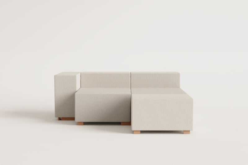 3-teiliges modulares Chaiselongue-Sofa mit 1 Armlehne Robert