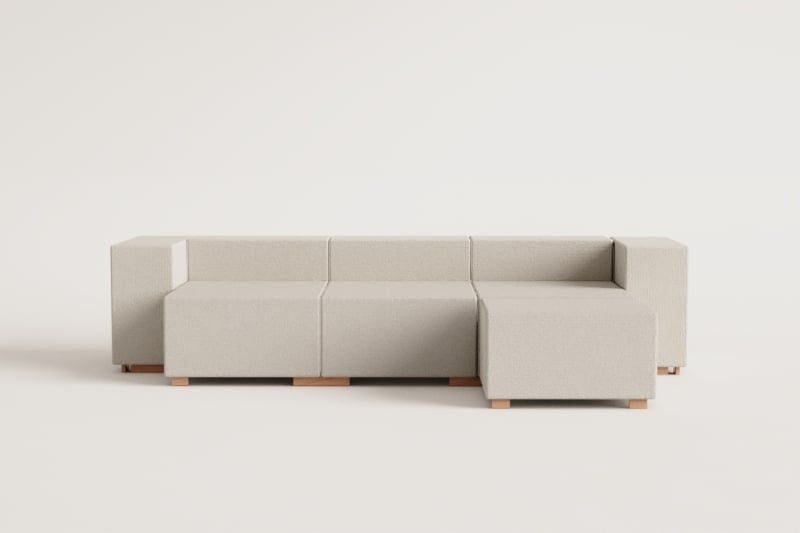 Vierteiliges modulares Chaiselongue-Sofa mit zwei Armlehnen Robert  