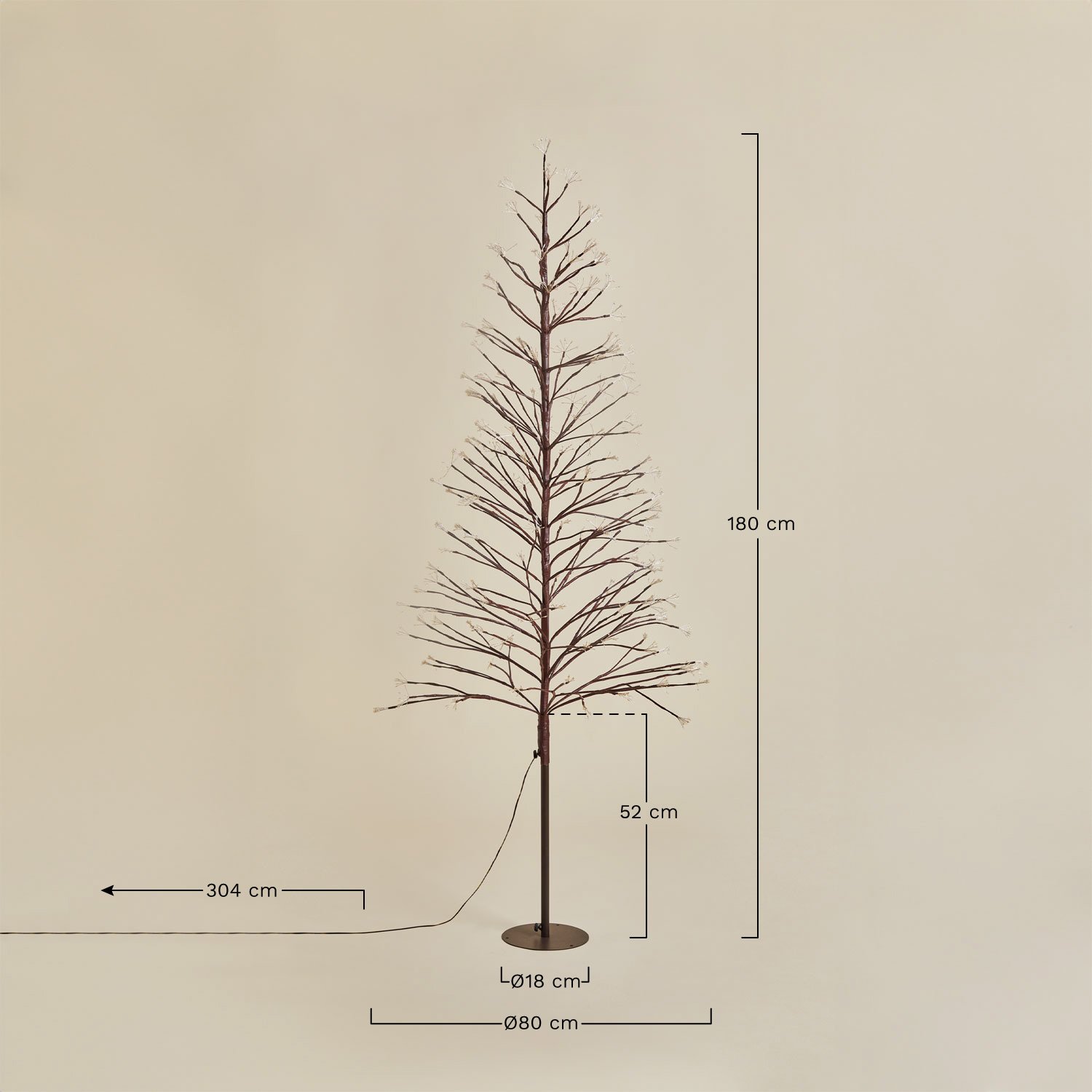 LED-Weihnachtsbaum aus Eisen Dorvin, MAßE