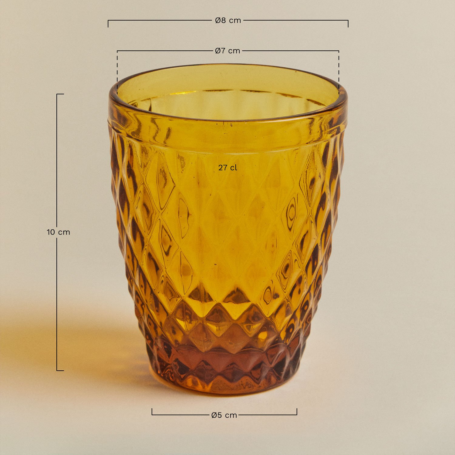 4er-Pack 27 cl Koviran-Glasbecher , MAßE
