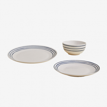 Isolda 12-teiliges Geschirrset Aus Neuem Bone China Weiss - Sklum
