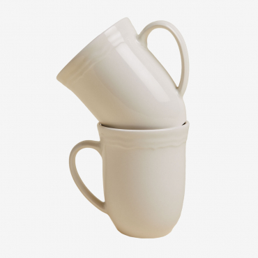 2er-pack Tassen Aus New Bone China 38 Cl Oritia Weiss - Sklum