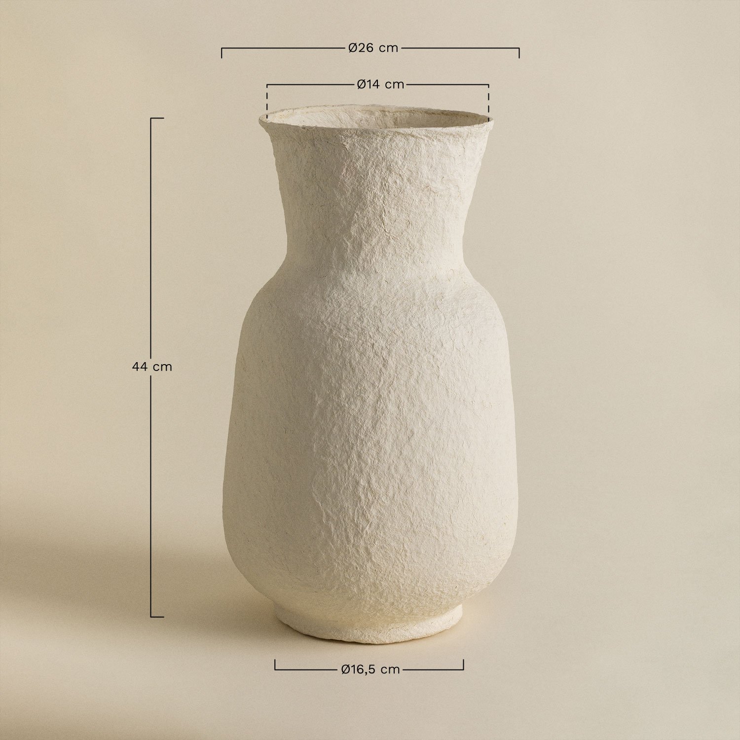 Dekorative handgefertigte Vase aus Sousel-Pappmaché, MAßE