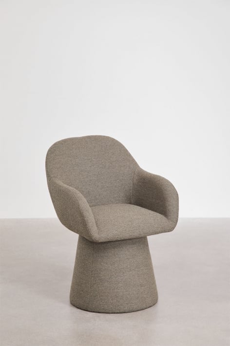 2er-Set drehbare Sessel Erica - Bouclé Braun Weizen