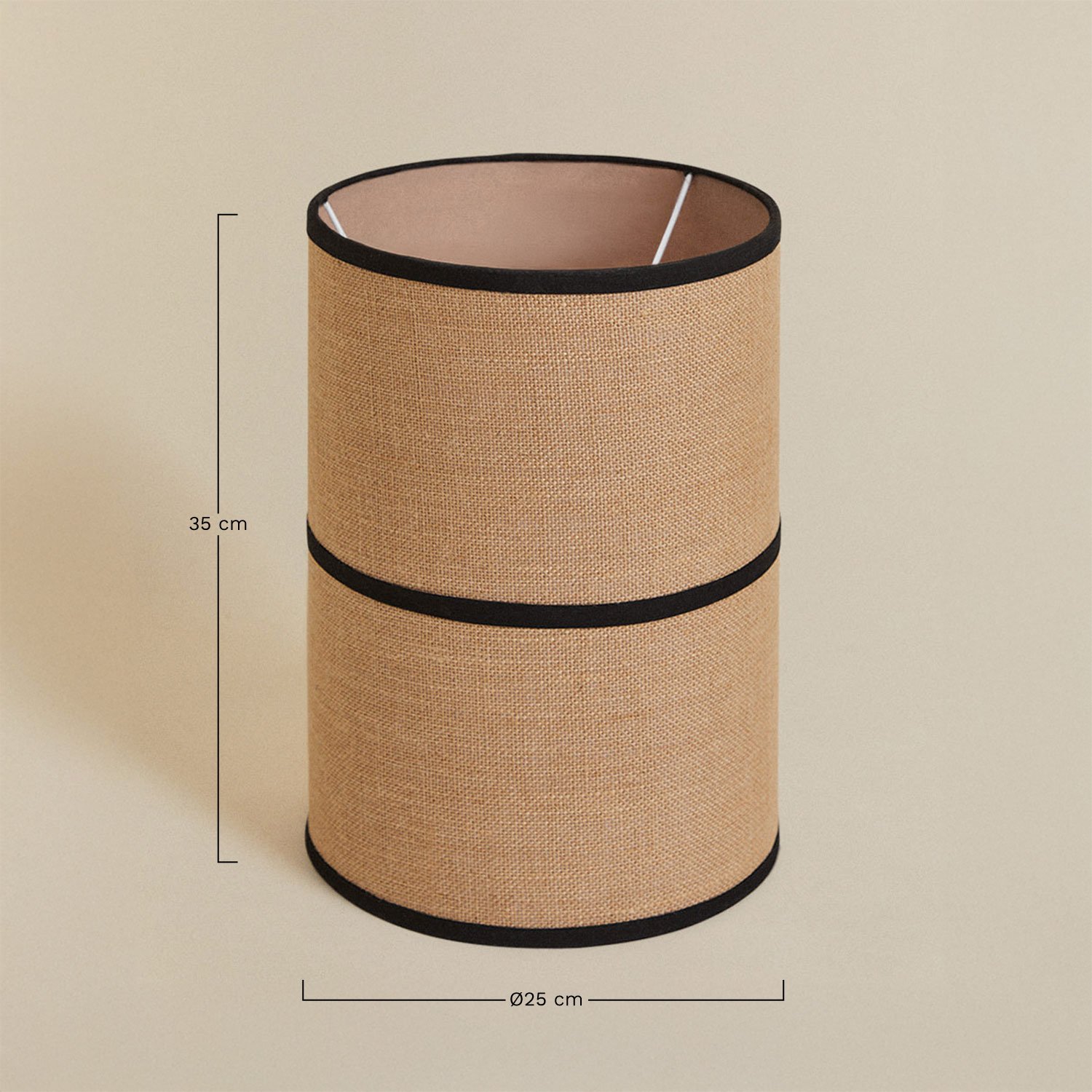 Lampenschirm aus Jute und Baumwolle Olinda, MAßE