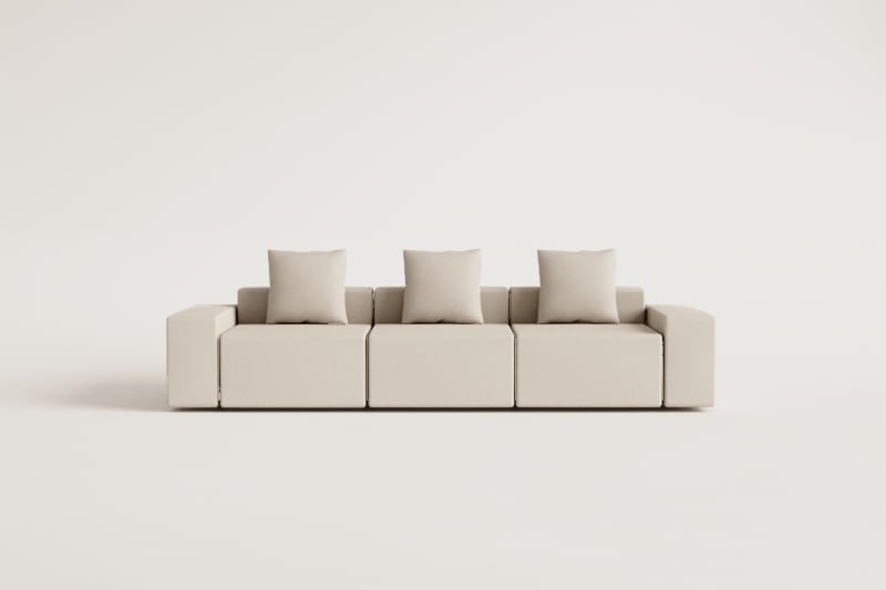 3-teiliges modulares Sofa (↔︎315 cm) mit niedrigen Armlehnen Bruna 