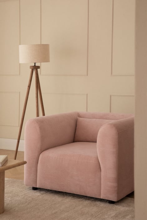 Fogler Sessel - Kord Rosa Wein