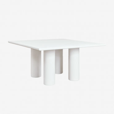 Gartentisch Quadratisch 150x150 Cm Aus Beton Lisboa Weiss - Sklum