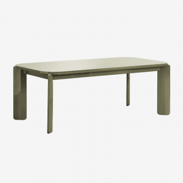 Rechteckiger Esstisch 200x100 Cm Aus Mdf Genf Grün Salbei - Sklum