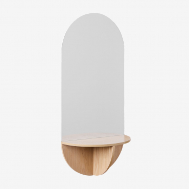 Flur Mit Spiegel Aus Mdf Borievo Esche Braun - Sklum