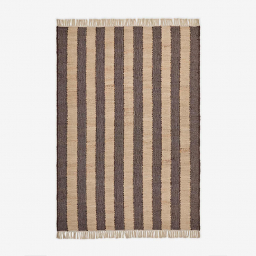 Serilda-außenteppich Aus Jute Und Baumwolle Braun Kaffee & 230x160 Cm - Sklum