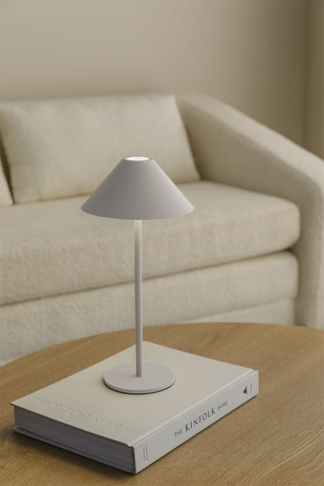 Kabellose LED-Tischlampe aus Eisen Nebida - Weiss