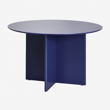 Runder Esstisch Aus Mdf (ø120 Cm) Saonara Blau Lapislazuli - Sklum