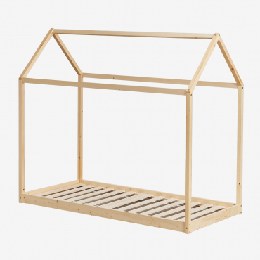 Obbit Kids Holzbett Für 90 Cm Matratze Braun Natur & 90 X 190 Cm - Sklum