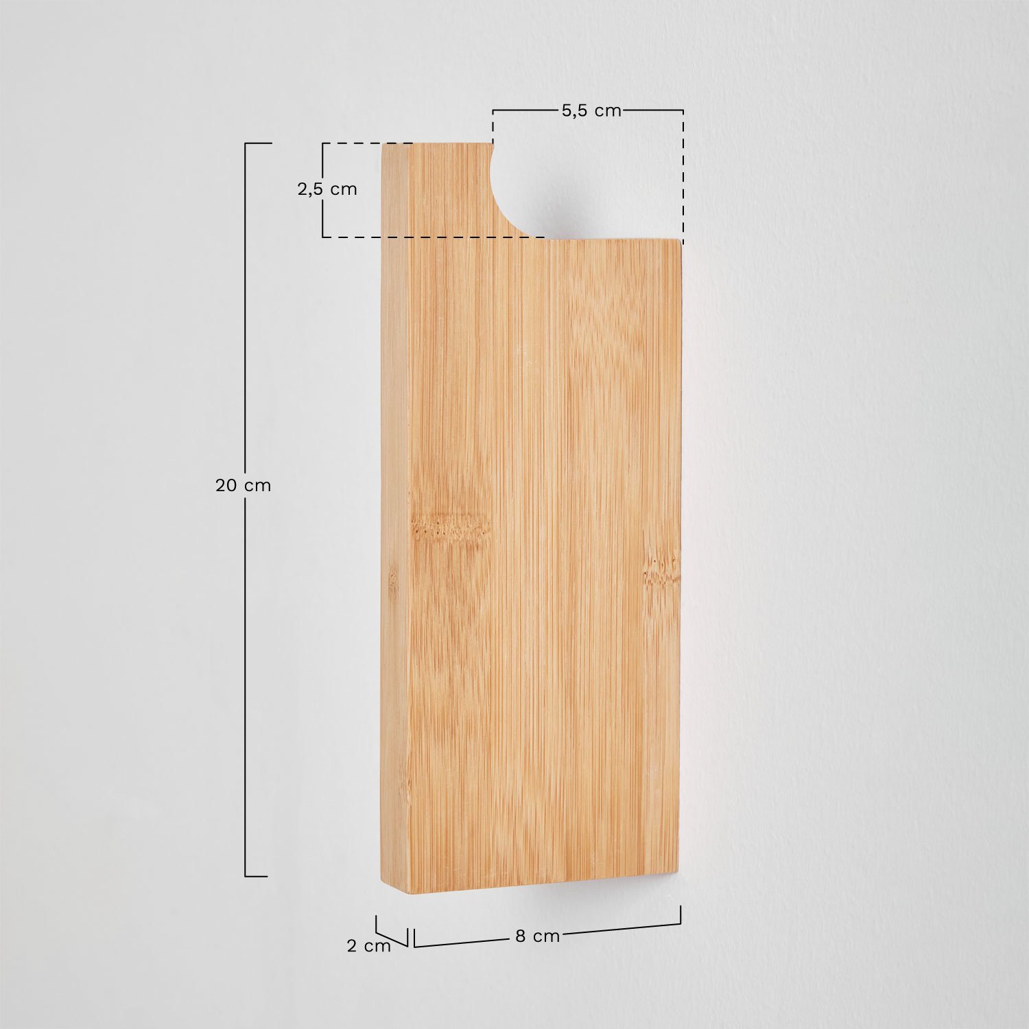 Ambroz Bambus-Wandgarderobe, MAßE