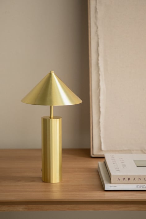 Kabellose LED-Tischlampe aus Metall Mayra - Gold