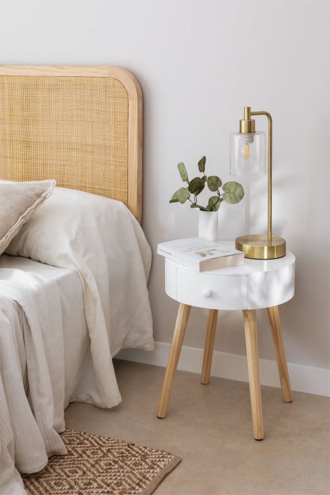Pack mit 2 Nachttischen Ø40 cm aus Lamba-Holz