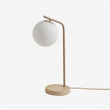 Alligier-tischlampe Aus Metall Und Glas Beige Nude - Sklum