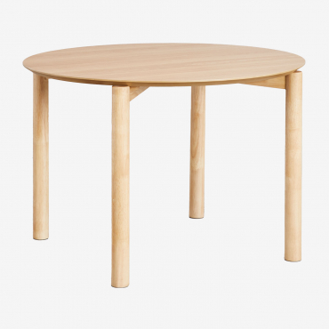 Runder Esstisch Ø110 Cm Aus Mdf Munden Braun Eiche - Sklum