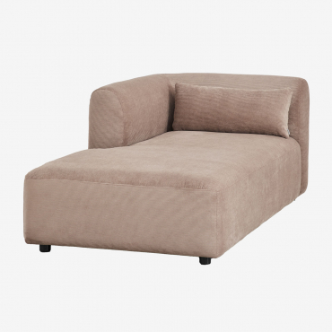 Linke Chaiselongue Für Das Modulare Sofa Fogler Kord Kamel Braun - Sklum
