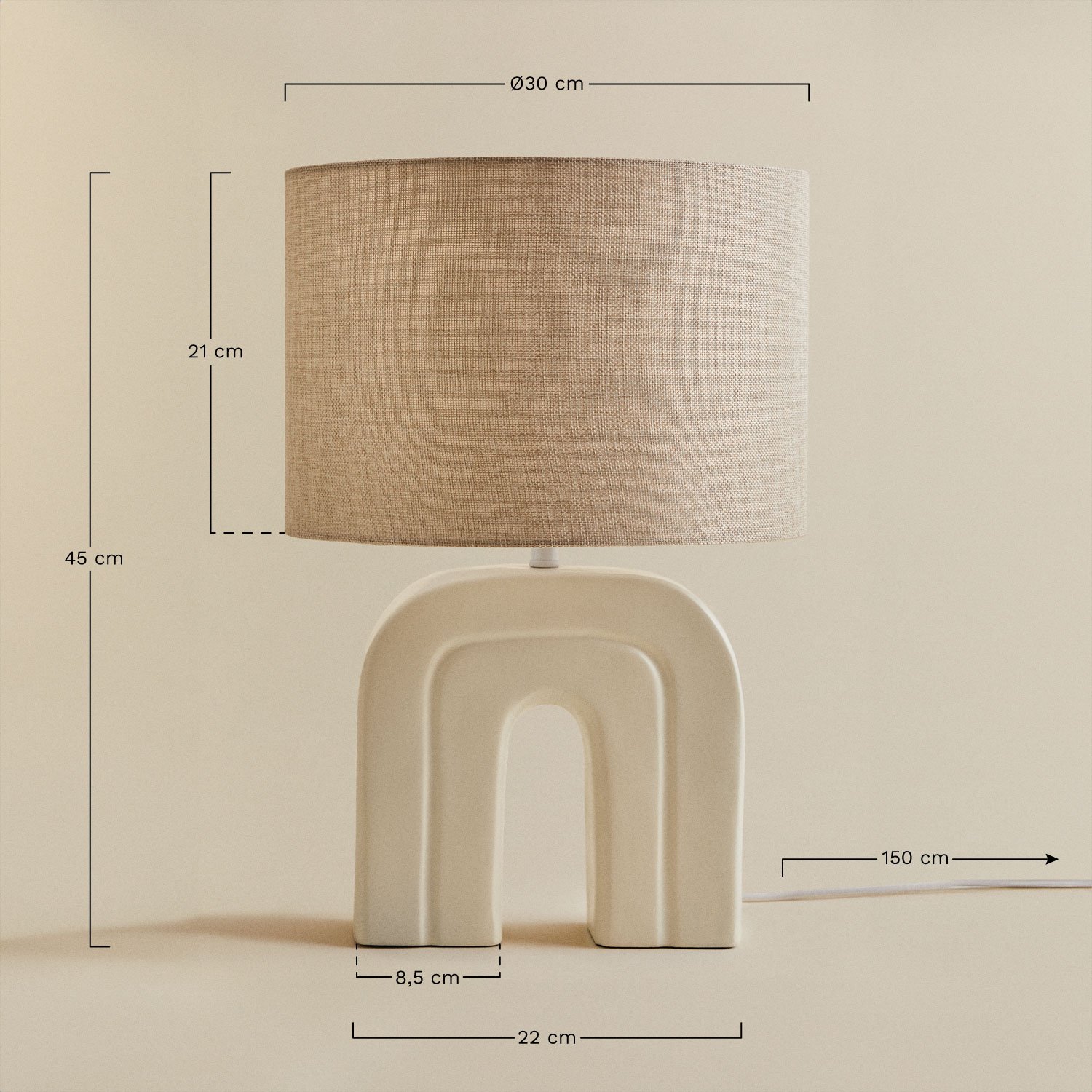 Alamani Tischlampe, MAßE