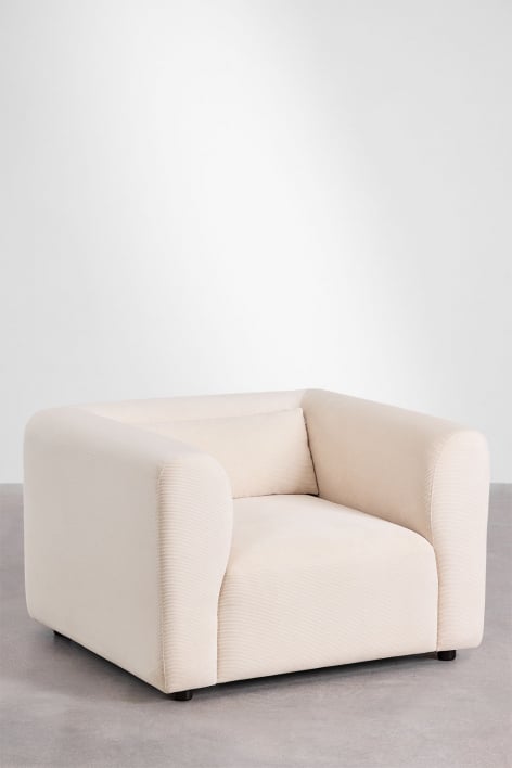 Pack mit 2 Fogler Sesseln - Kord Beige Leinen