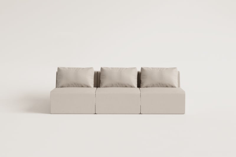 3-teiliges modulares Sofa aus vakuumverpacktem Kordsamt Temple