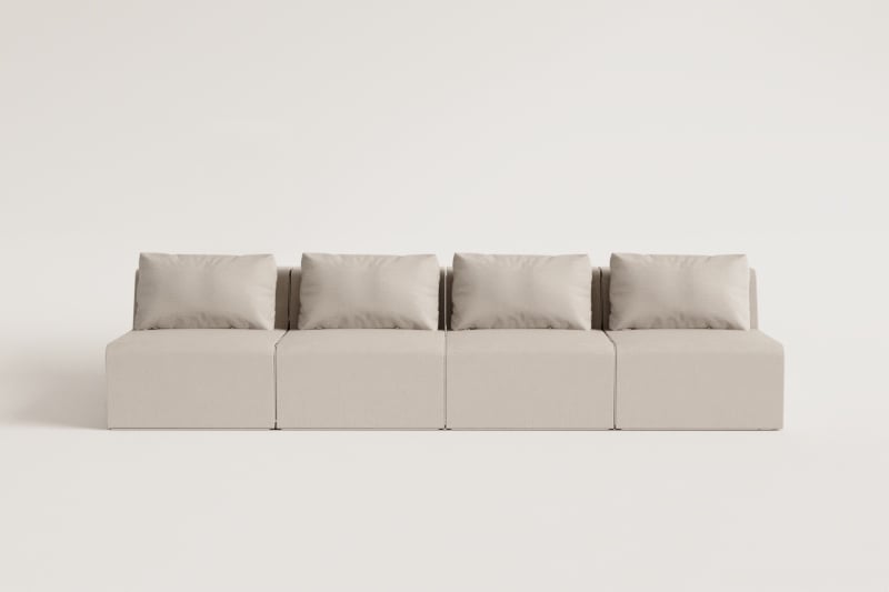 4-teiliges modulares Sofa aus vakuumverpacktem Kordsamt Temple