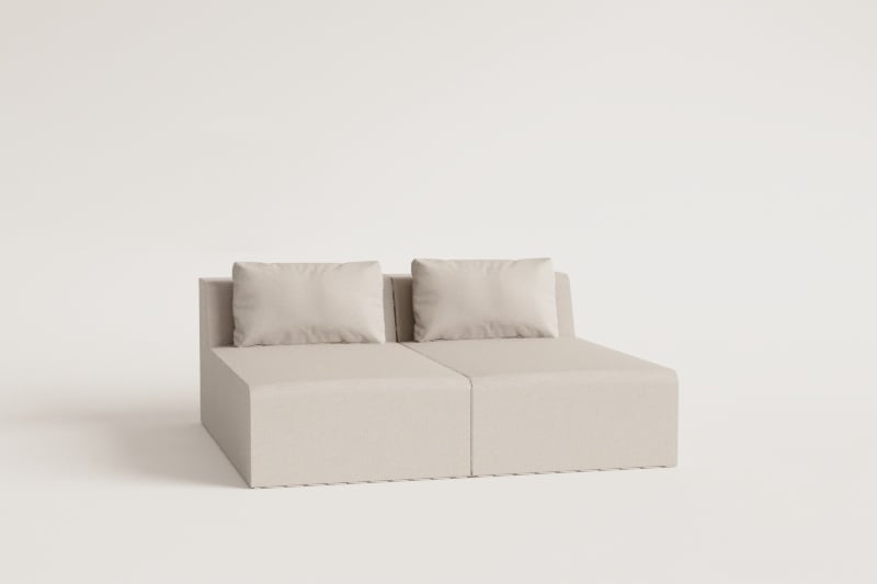 2-teiliges modulares Chaiselongue-Sofa aus vakuumverpacktem Kordsamt Temple