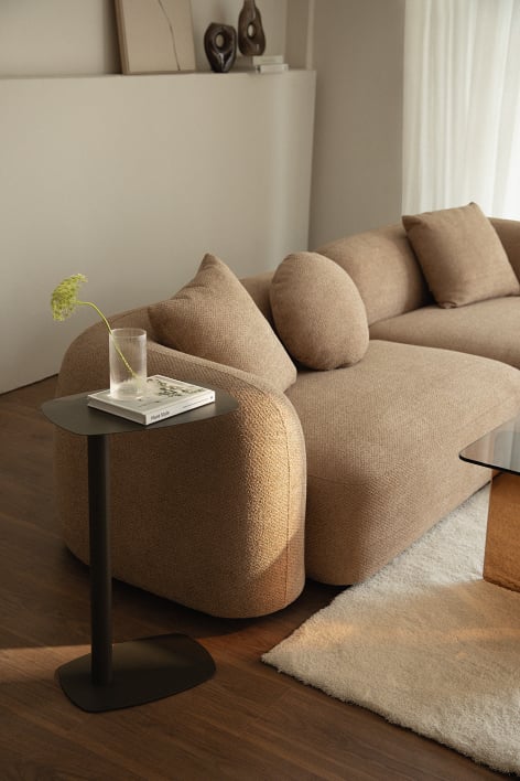 Rechteckiger Beistelltisch 40x25 cm aus Edelstahl Odelia