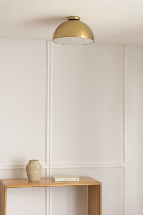 Gong-Eisen-LED-Deckenleuchte