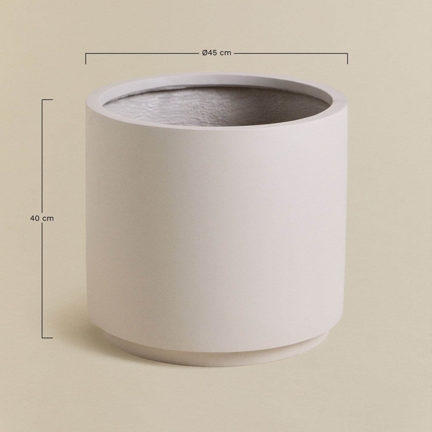 Außenpflanzgefäß aus Poly-Stone Saturno, MAßE