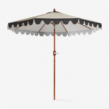 Aneli Ø260 Cm Sonnenschirm Aus Stoff Und Aluminium Braun Tapioca - Sklum